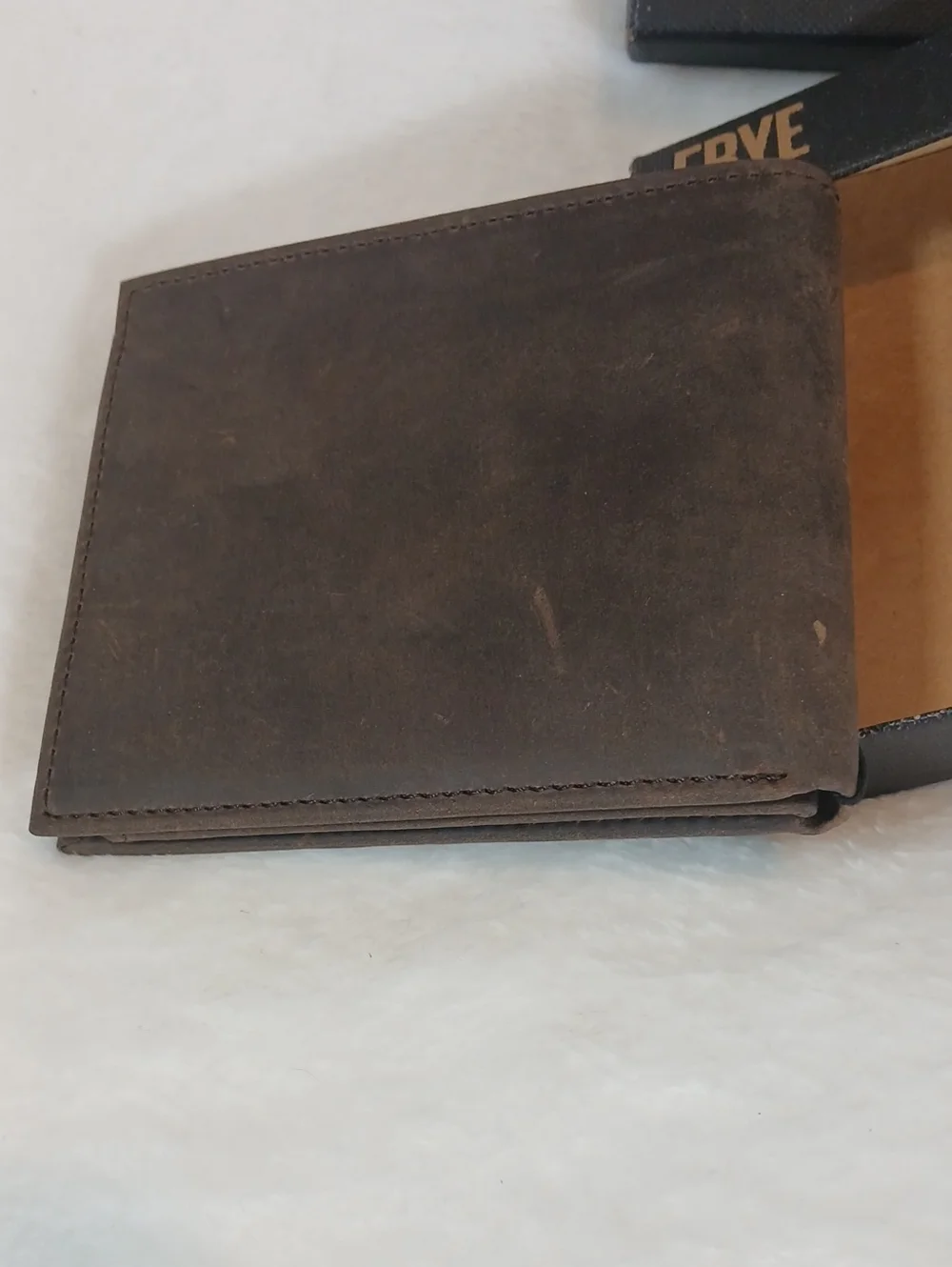 FRYE Men's Brown Leather Billfold Wallet NWT